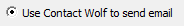 1. Use Contact Wolf to send email option