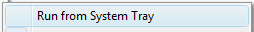 1. Run from System Tray