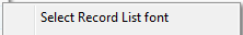 1. Select Record List font