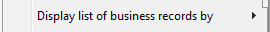 4. Display list of business records by
