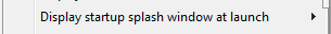 4. Display startup splash window at launch
