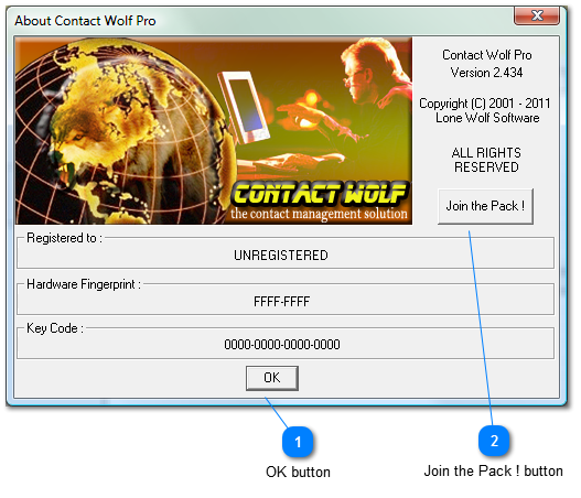 About Contact Wolf Pro window