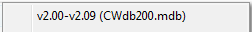 1. v2.00-v2.09 (CWdb200.mdb)