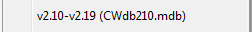 2. v2.10-v2.19 (CWdb210.mdb)
