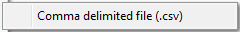 1. Comma delimited file (.csv)
