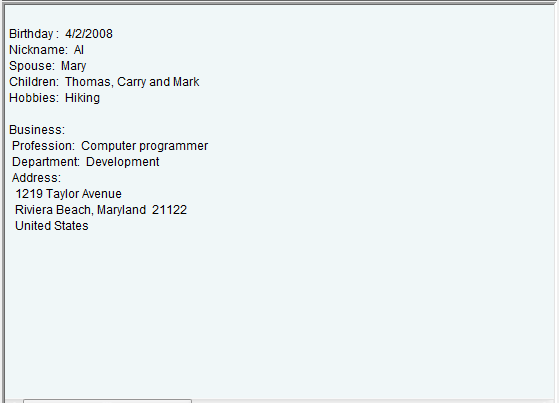 19. Supplemental/Contact Log Display