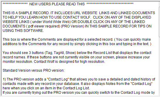 38. Comments Data Field